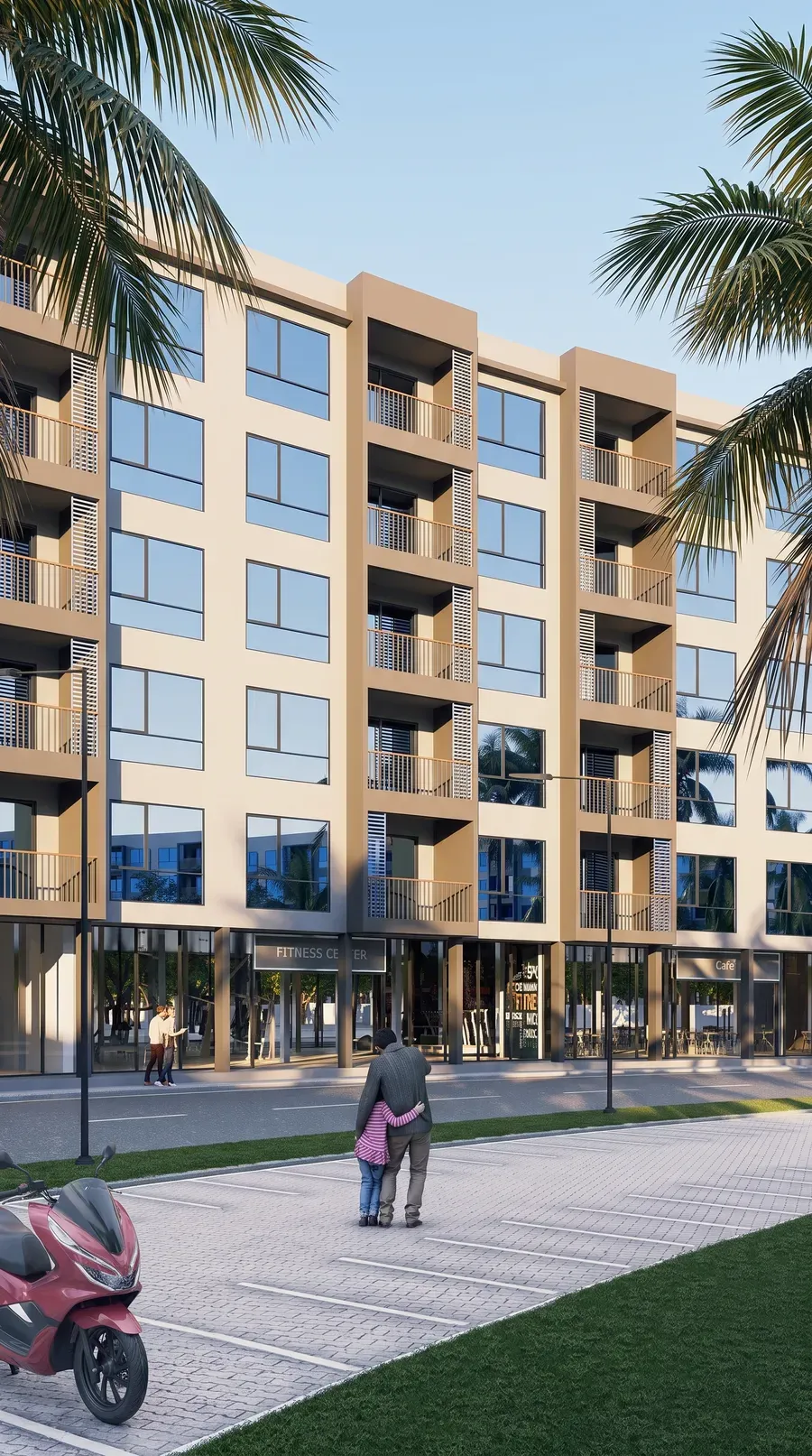 Maaveyru — the residences above ground-floor shops on a Kudahuvadhoo street
