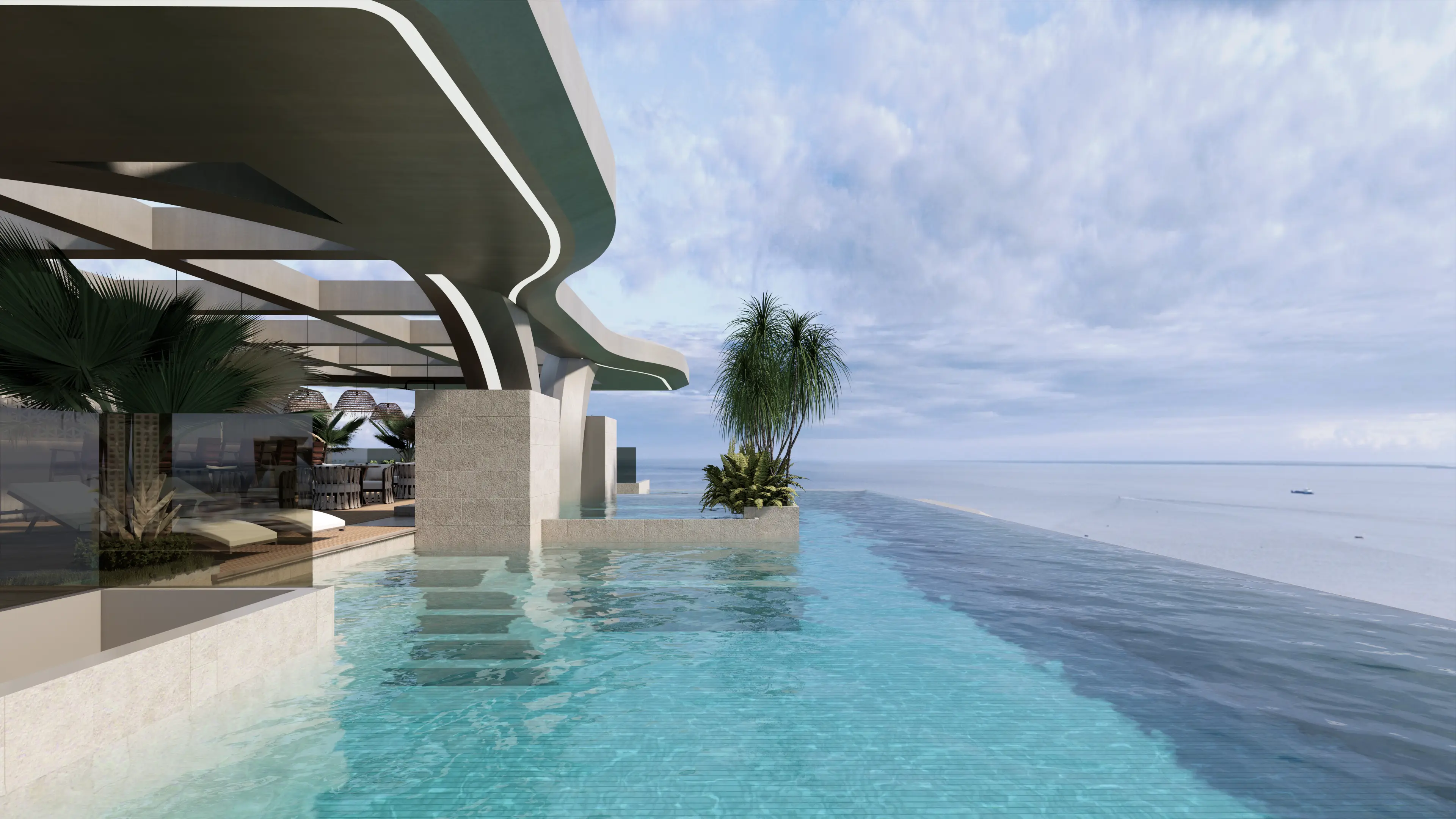 Terrace pool