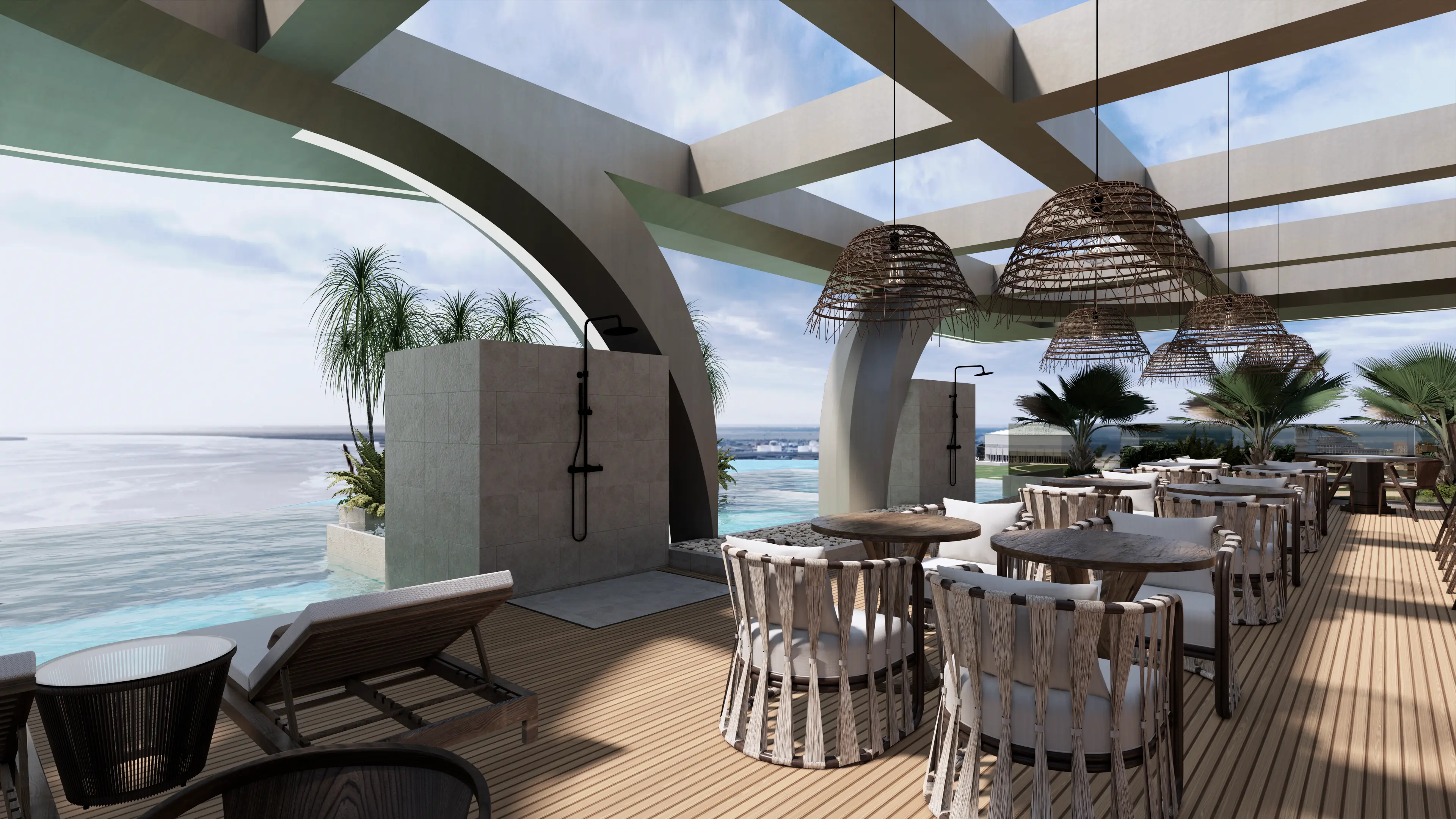 Terrace pool deck